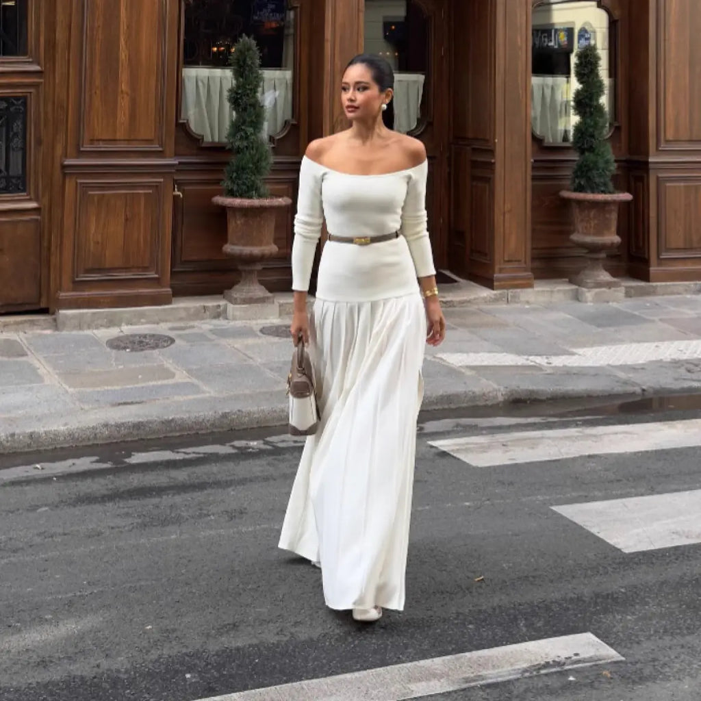 Elegant Retro Split Dress
