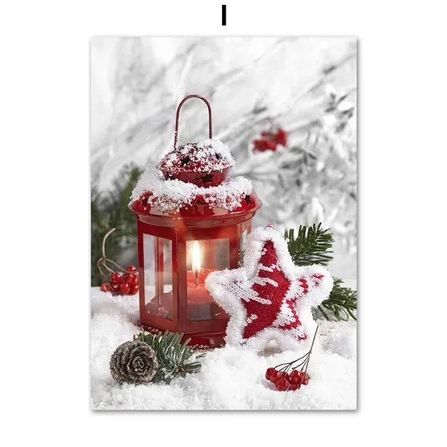 Winter Snow Scenery Christmas Wall Art Unframed Canvas Prints - Image 7