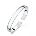 999 Sterling Silver Cuff Polishing Retro Bracelet Bangles For Women Party Wedding Jewelry Accessories Argent 925