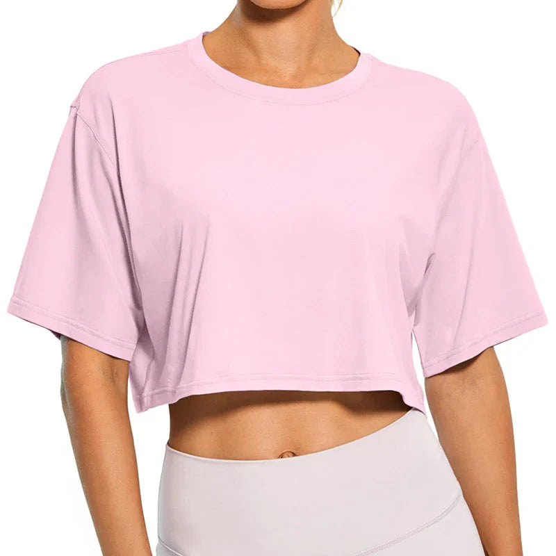 Women's White Y2K Harajuku Style Cotton Crop Top T-Shirt