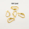 10pcs/lot 14K 18K Real Gold Earing Pendant Hook Ear Wire Hook For DIY Jewelry Making Earing Charms Accessories Components