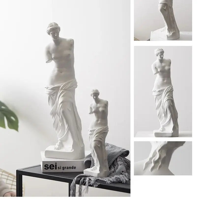 White Venus de Milo Resin Statue Greek Goddess Home Decor