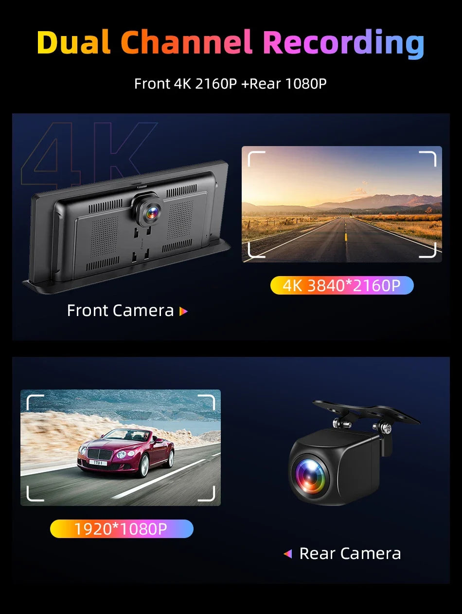 11.3 Inch Portable CarPlay Screen – HD Wireless Touch Display for Apple CarPlay and Android Auto