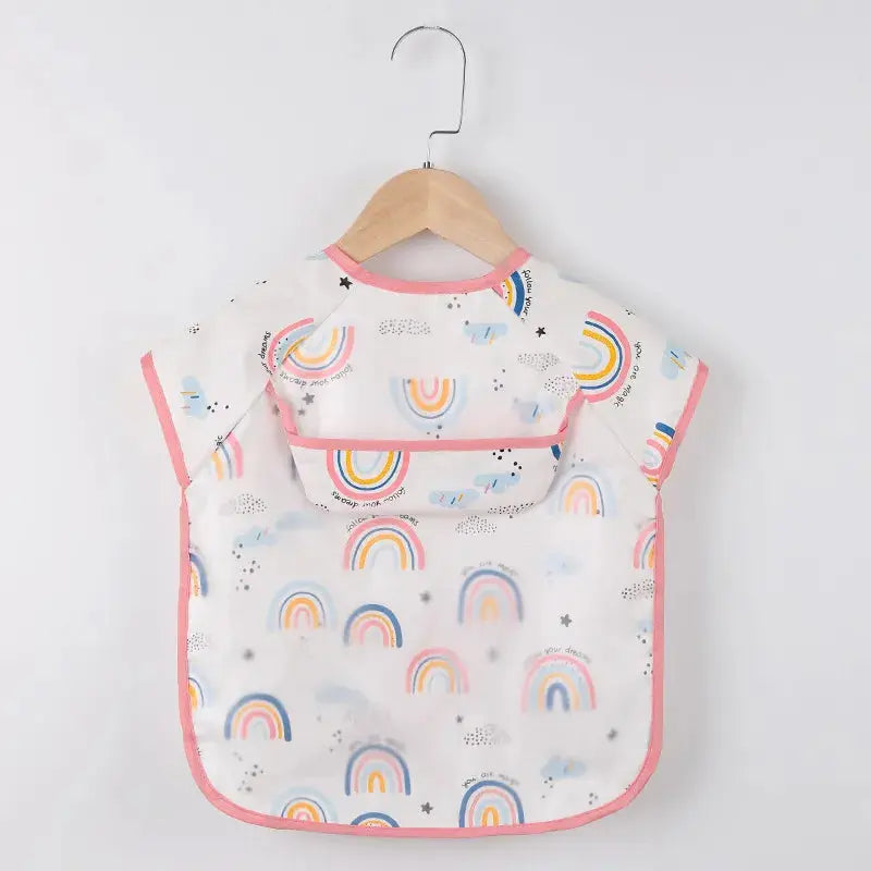 Baby Kids Long Sleeve Scarf Waterproof Apron
