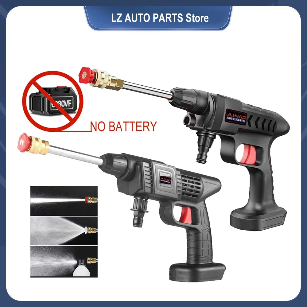 60Bar Cordless Pressure Washer – Portable High-Pressure Car Wash Spray Gun