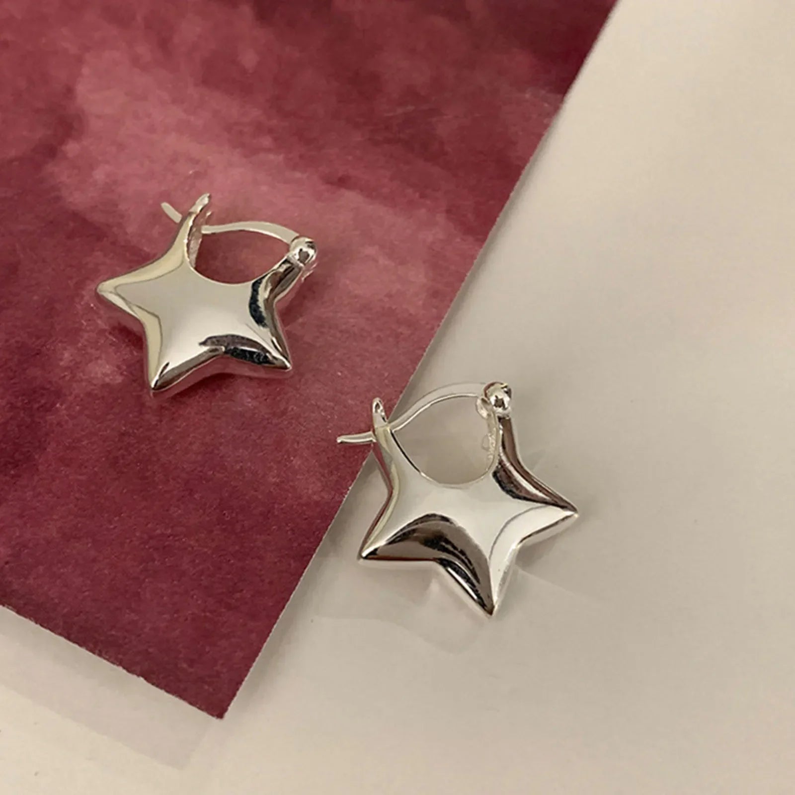 925 Sterling Silver Vintage Simple Star Earrings For Women Trendy Earring Jewelry Prevent Allergy Party Accessories Gift