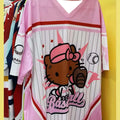Women Baseball Graphic V-Neck Tee Lightweight Casual Shirt - Image 2