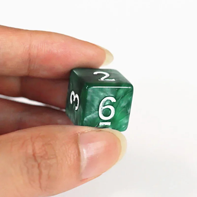 8 PCS/Lot Square Corner Dice Colorful Opaque Acrylic 6 Sided Dice  Club/Party/Family Games