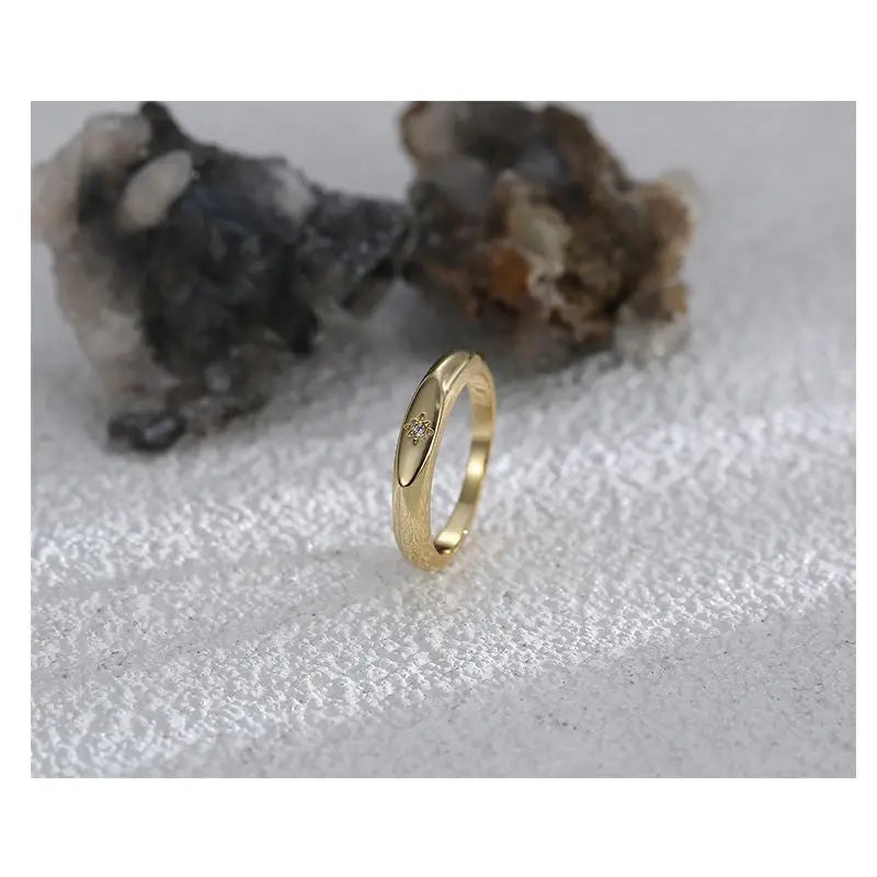 925 Sterling Silve Fashion Wedding North Star Ring For Women Cubiz Zircon Finger Rings Female Engagement Jewelry Accessories
