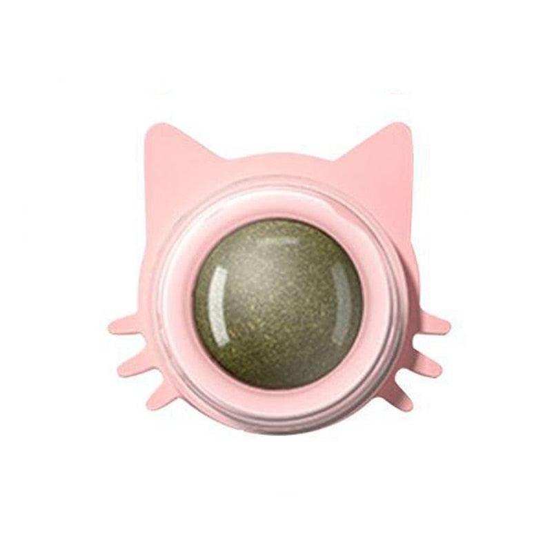 Self-Rotating Cat Wall Toy with Catnip Ball and LED Light