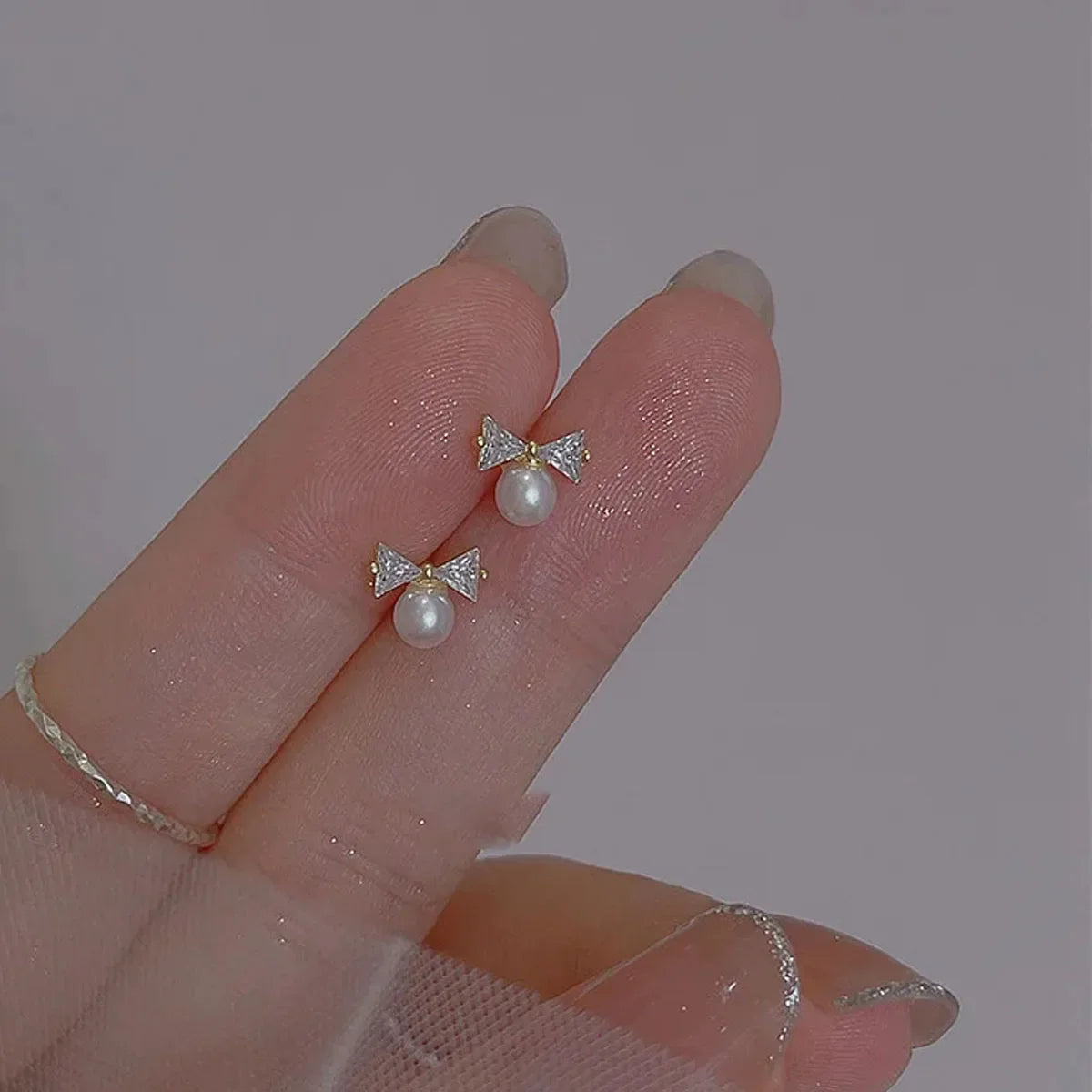 Korean Heart Drop Earrings For Women Girl Romantic Valentine's Day Gift Fashion Jewelry Trend Hanging Pearl Cute Bowknot Earring