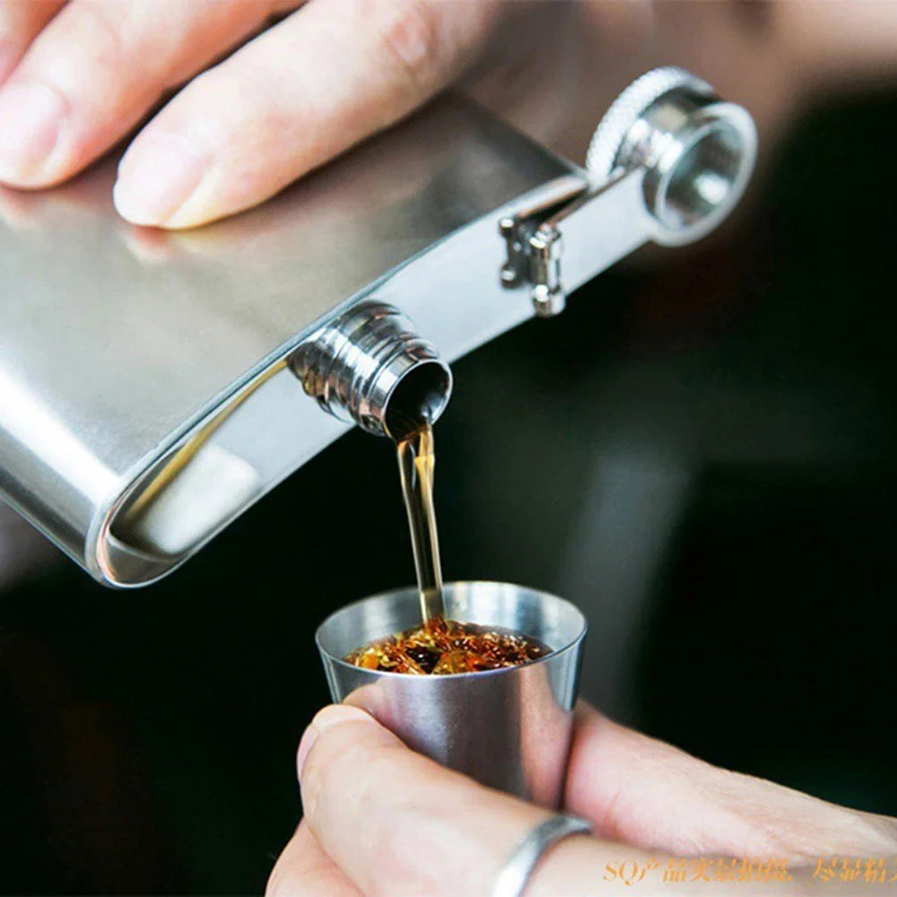 6Pcs/set Outdoor Practical Travel Stainless Steel Cups Mini Set Glasses For Whisky Wine With Case Portable Drinkware