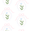 Esti Floral Removable Wallpaper - Pink, Sage-Green & White