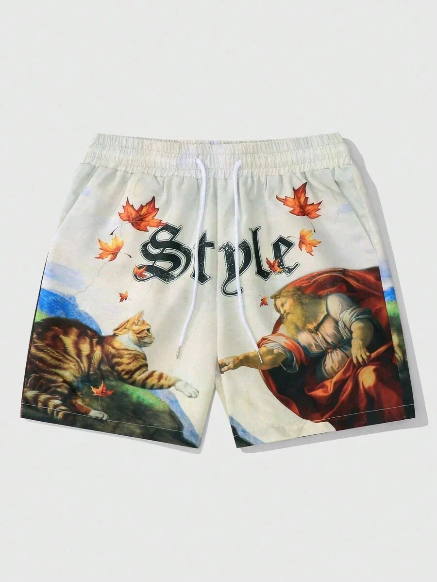 Men's 3D Art Print Quick Dry Summer Shorts
