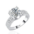 NeeTim 2ct 3ct 5ct D VVS1 Moissanite Wedding Ring For Women 925 Sterling Silver Band Lab Diamond Bands Engagement Rings