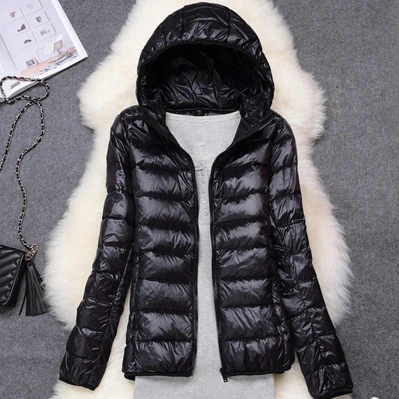 Lightweight Down Packable Puffer Jacket with Hood