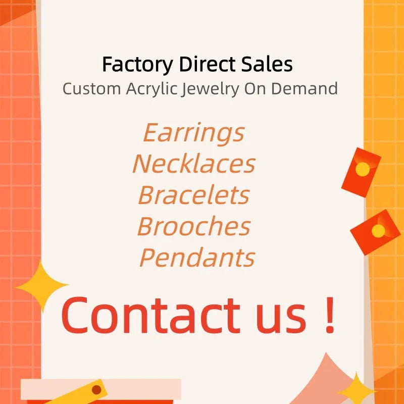 KUGUYS Fashion Acrylic Earrings Custom Trendy Jewelry