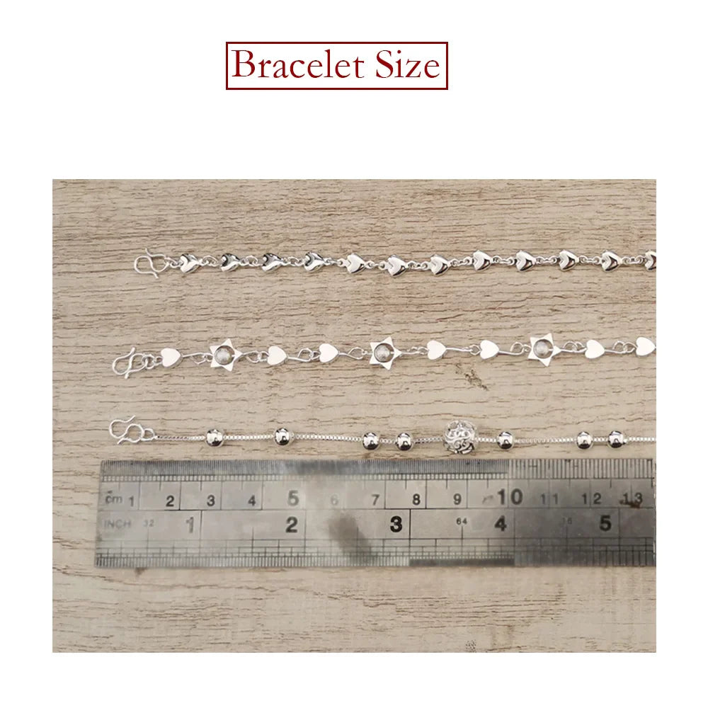 925 Sterling Silver Lucky Bead Charm Bracelets Woman Couple Chain Round Bangles Luxury Jewelry Accessories Wholesale
