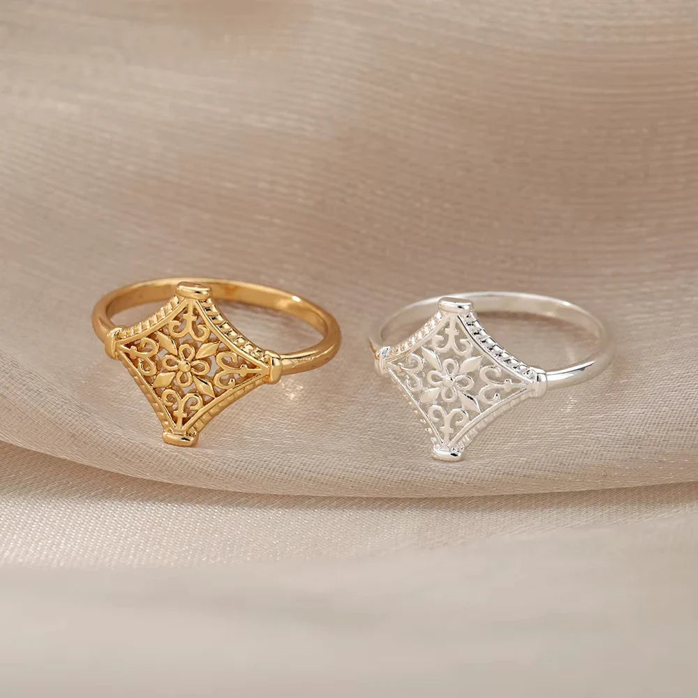 12pcs/set Vintage Bohemian Fashion Women's Ring Set, Perfect for Beach Vacations and Leisure, Suitable for All Seasons