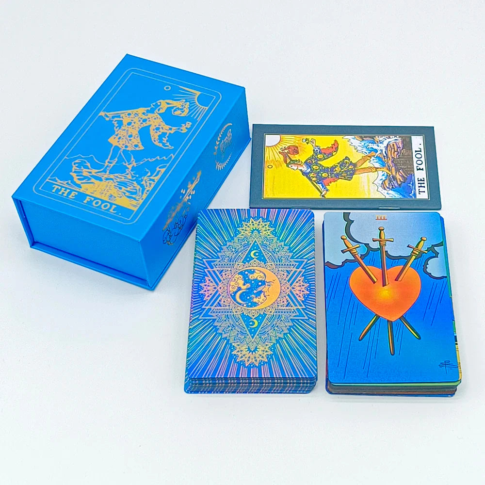 Elegant Board Game Gold Foil Tarot Card Good Gift Divinative Oracle Cards Telling the Fortune Future and Love