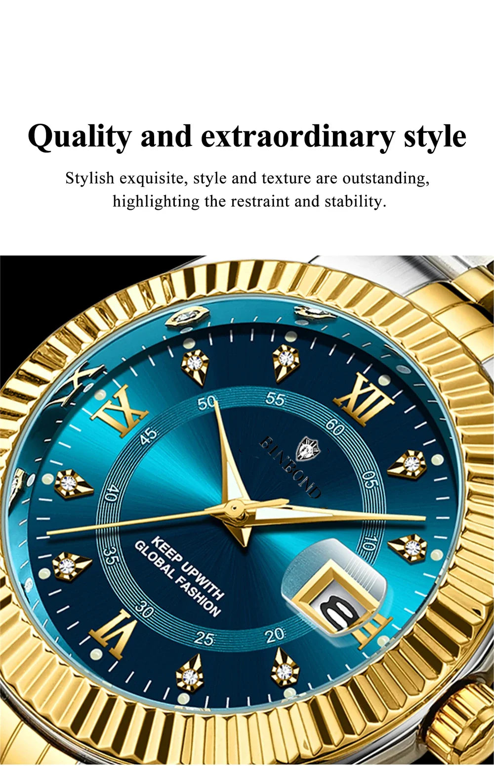 Fashion Quartz Wristwatches Luxury Brand High Quality Diamond Watch For Man Gifts Digital Mens Automatic Watches Men Gold Clock