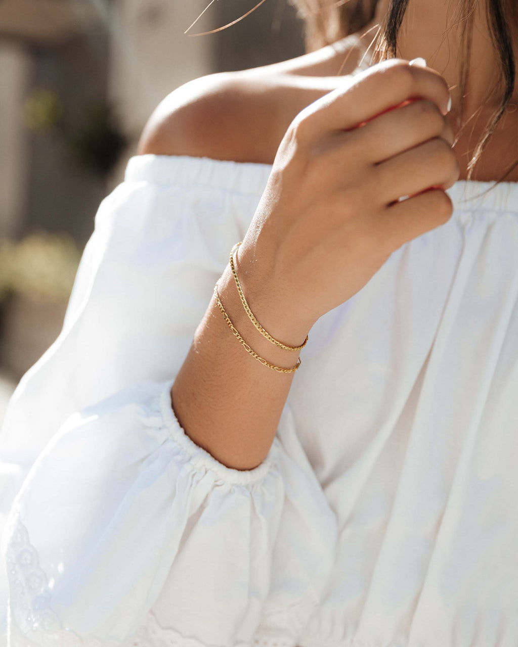 Serpentine Chain Jewelry Set in Gold Finish