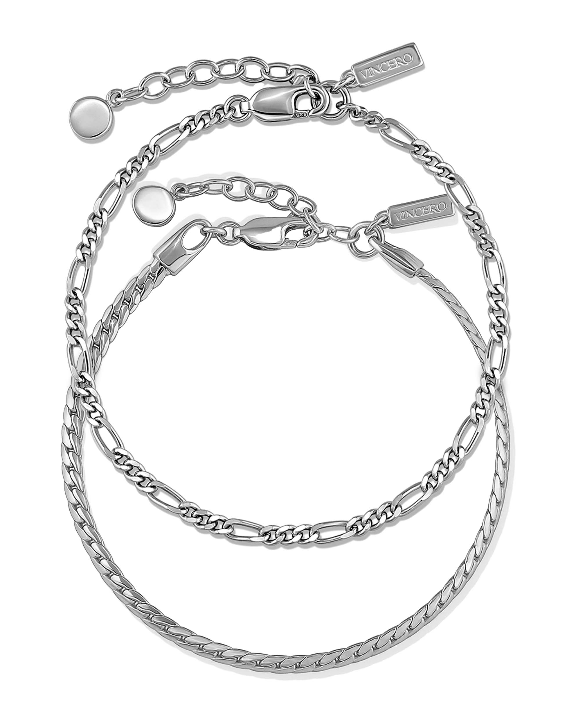 A stylish silver matching set from Vincero Collective, perfect for a modern, coordinated look.
