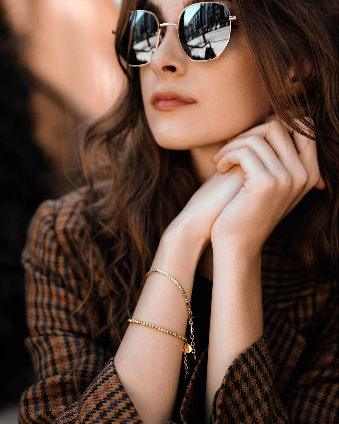 The Beaded Bracelet in 14K Gold Plated Sterling Silver