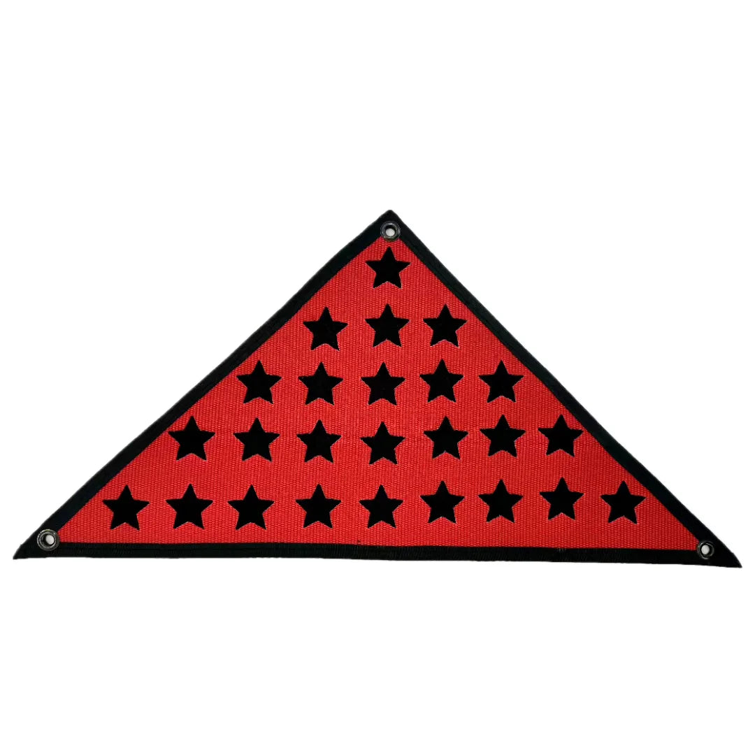 Service Star Triangle Flag Wall Art - Industrial Fire Hose Decor