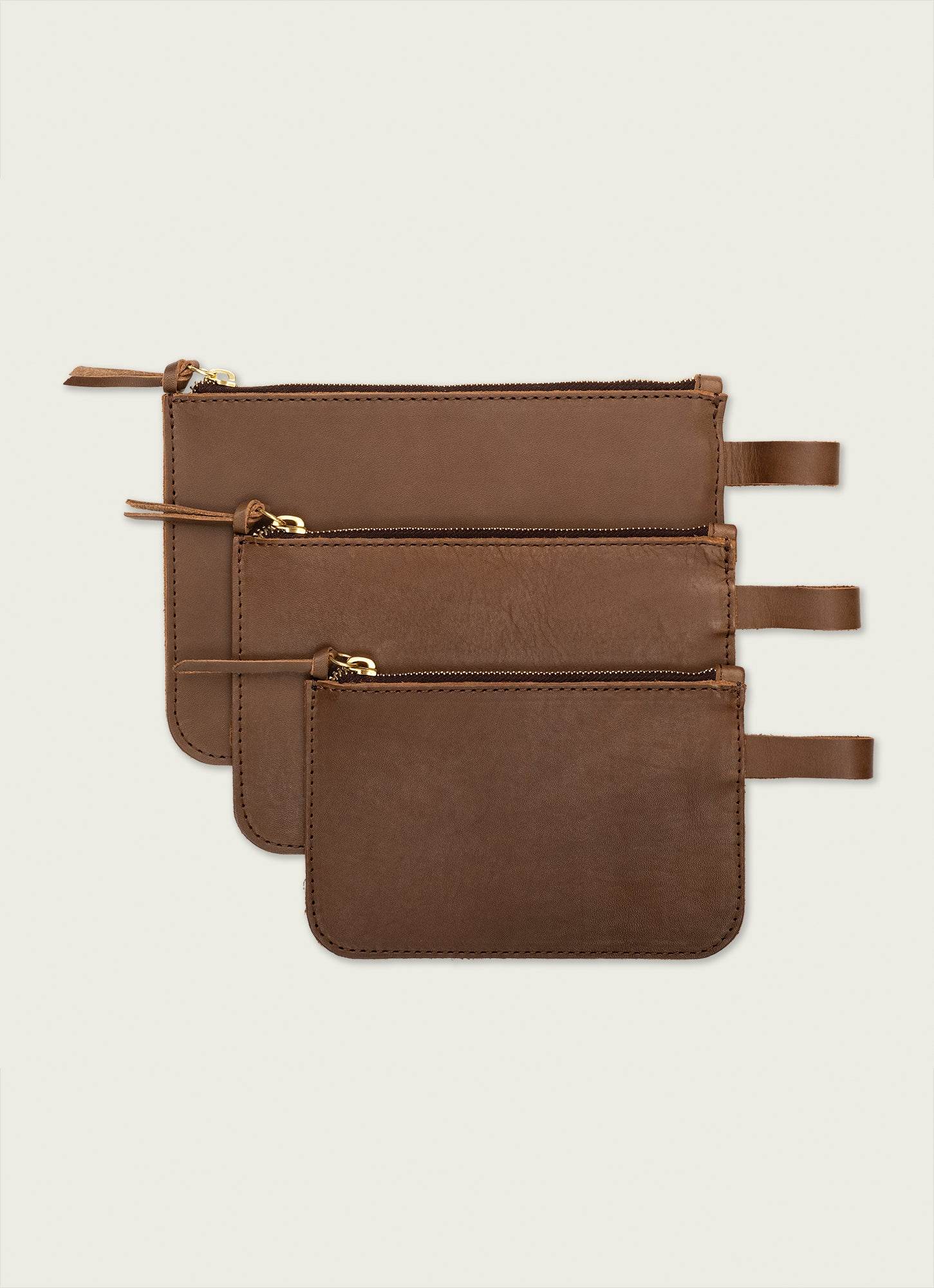Utility Pouches Set of 3 | Chocolate