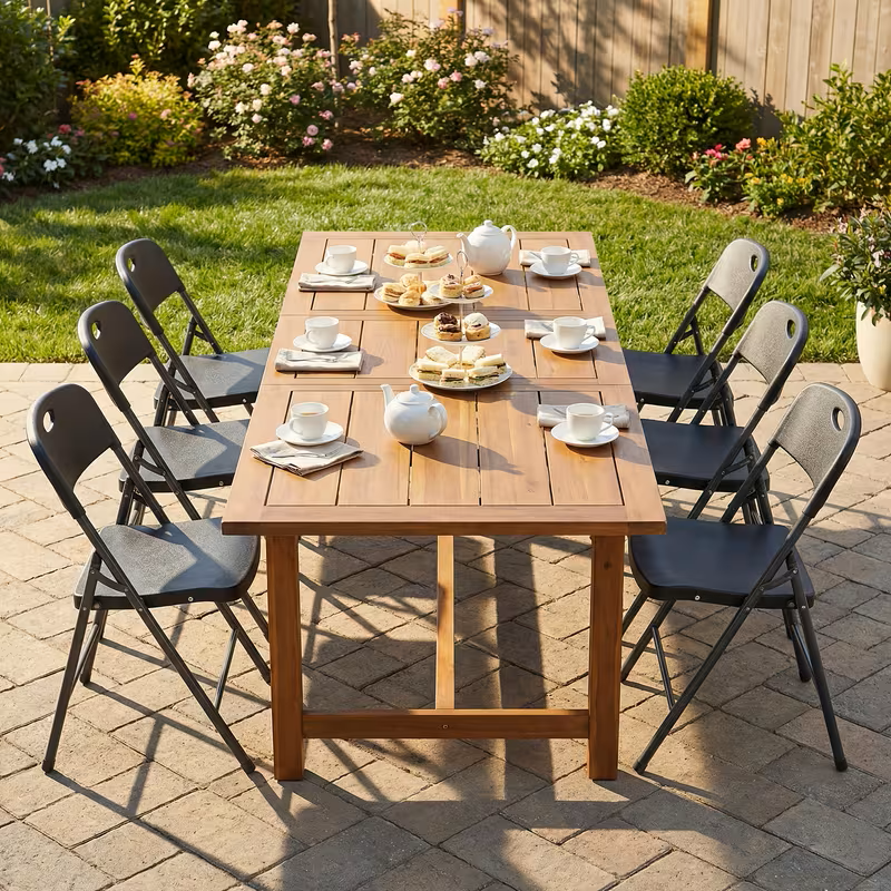 Heavy Duty White Plastic Folding Chairs - Metal Frame Multi-Pack