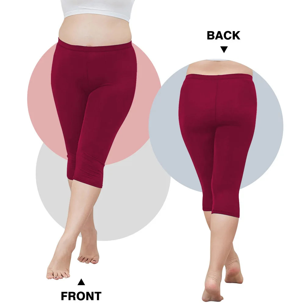 Plus Size High Waist Fitness Yoga Shorts