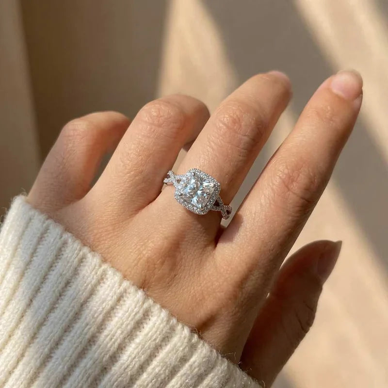 925 Sterling Silver Temperament Women's Rings for  Women Newly Designed Female Accessories Engagement Party Zirconia Jewelry