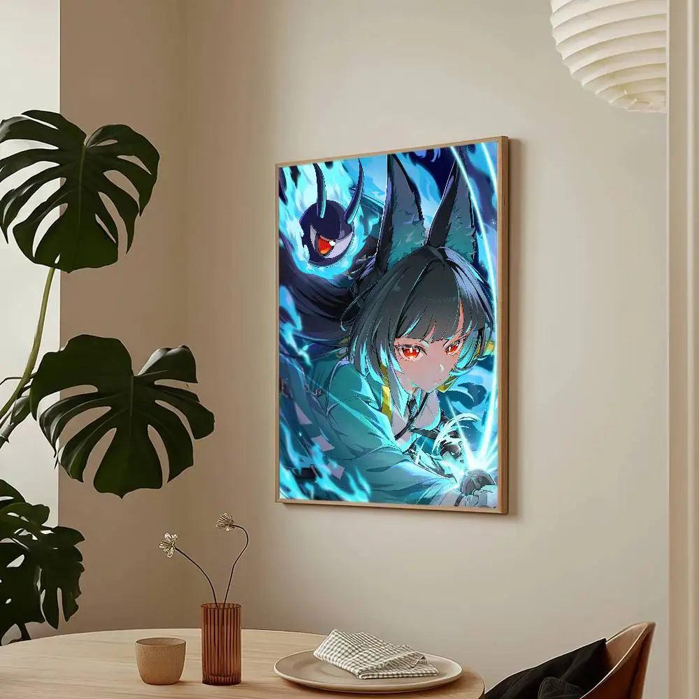 Zenless Zone Zero Hoshimi Miyabi Anime Wall Art Poster Decor - Image 2
