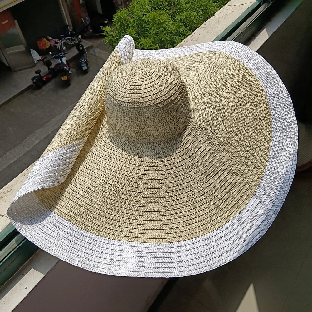 Women's Straw Fringed Open-Top Sun Visor Hat for Summer Beach - Image 6