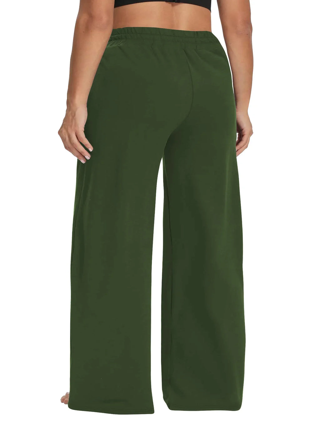 Wide Leg Lounge Trousers with Drawstring Waist and Pockets - Image 17