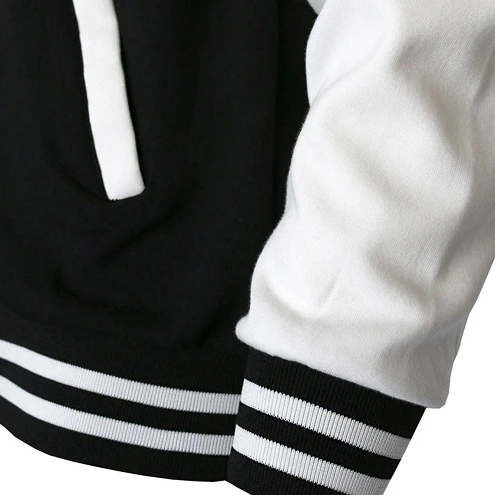 Women’s Oversize Colorblock Varsity Baseball Jacket - Image 4