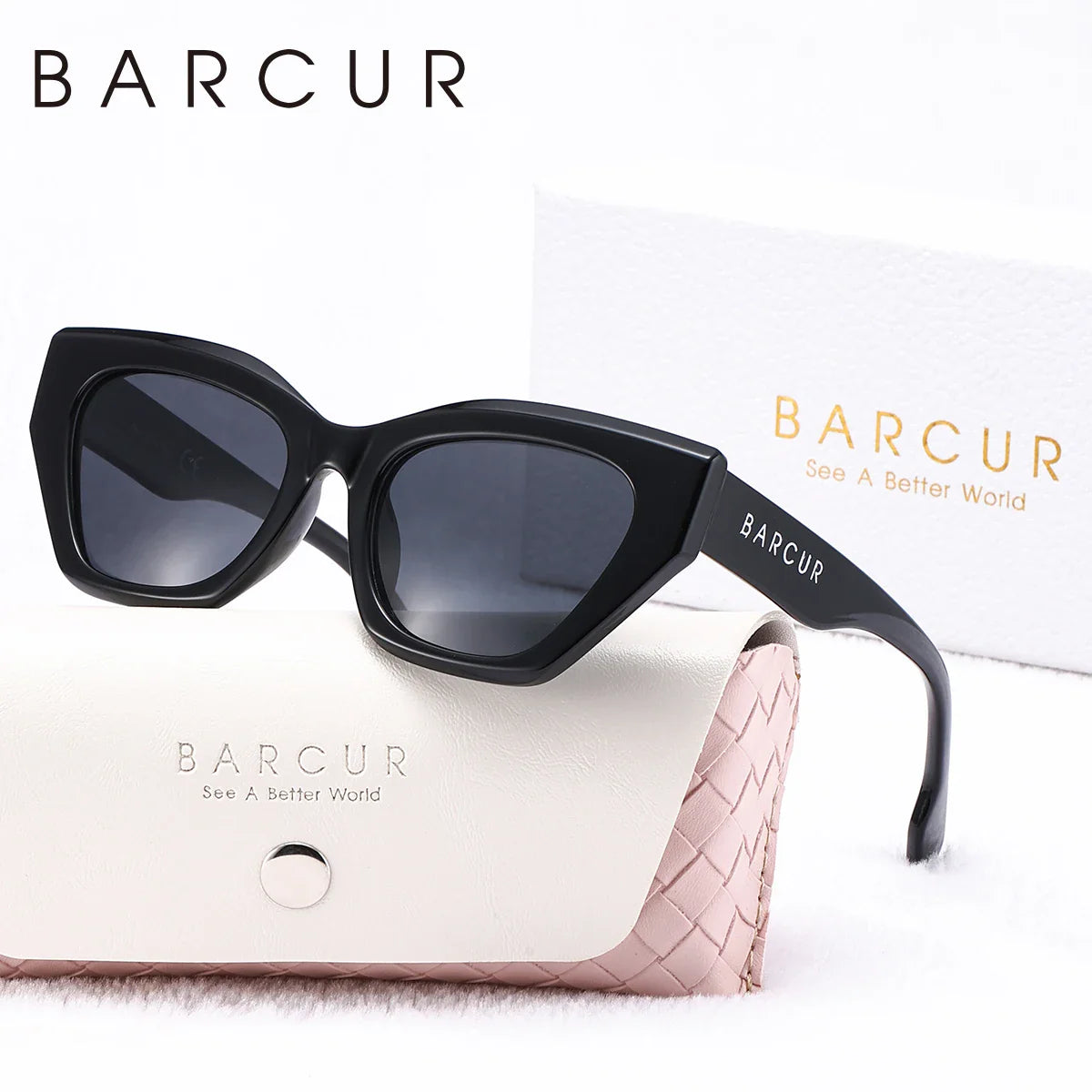 Stylish Irregular Polarized Sunglasses Thick Frame UV400