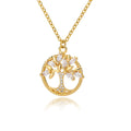 Zircon Tree of Life Necklace for Women Stainless Steel Chain Collar Choker Pendants Necklaces 2024 Trend Aesthetic Jewelry mujer