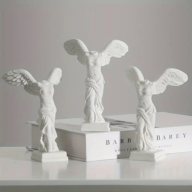 Winged Victory Goddess Statue Greek Roman Resin Home Ornament - Image 4