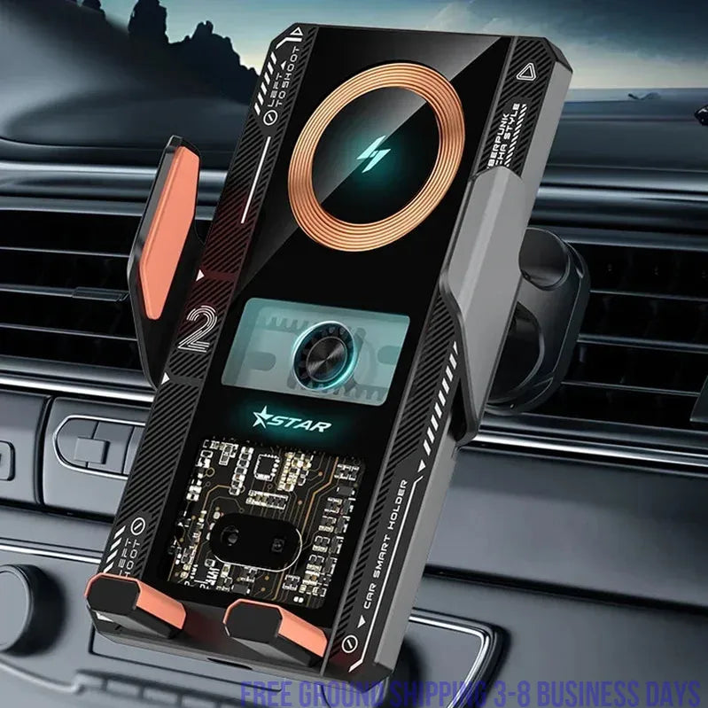 Wireless Car Charger Phone Holder Fast Charging Air Vent Mount
