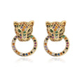 NEWBUY Fashion Gold Color Animal Dangle Earrings For Women Unique Design Leopard Earring Statement Female Party Jewelry