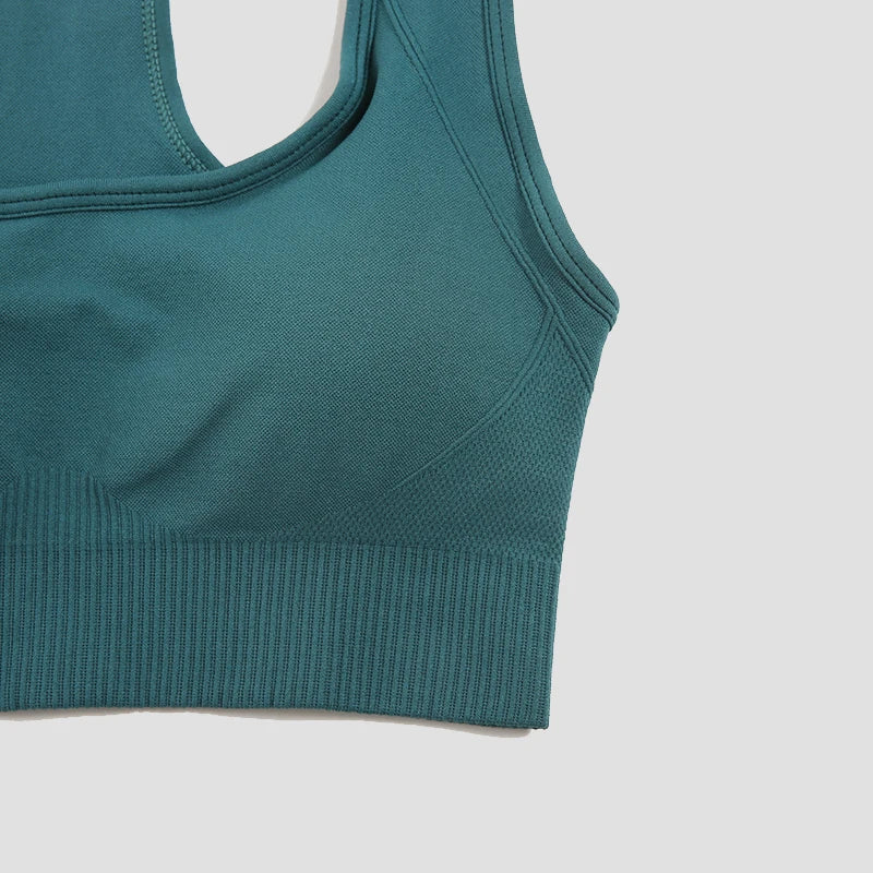 Women's Seamless Padded Sports Bra Tank Top for Active Workout