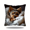 VIKAMA Adorable Puppy Print Decorative Pillowcase, Multi-Size Pillow for Living Room, Office, and Bedroom Home Decor