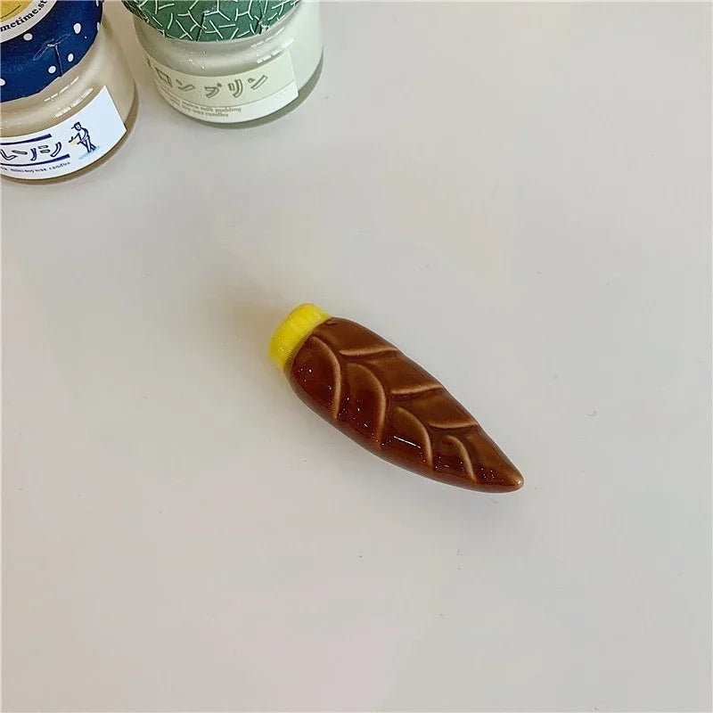 Ceramic Food Shaped Decorative Chopsticks Holder Set