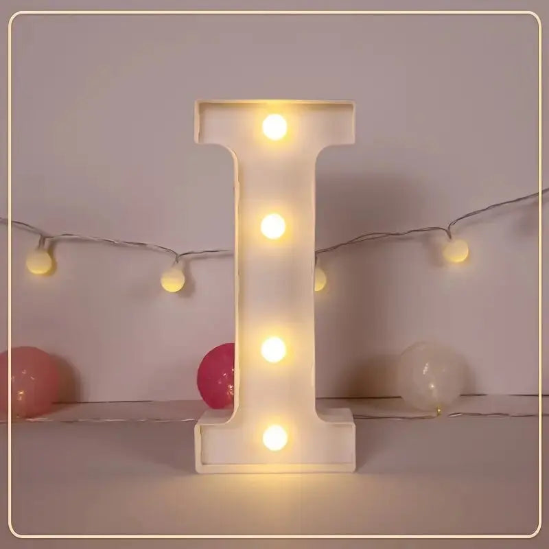 21.8cm White LED Letter&Number Night Lights,Battery Powered Decoration Lights,Wall Lights For Wedding,Birthday,Party,Christmas