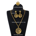 fashion gold jewelry set stainless steel earrings necklaces for women simple Personality gift wedding party Accessories
