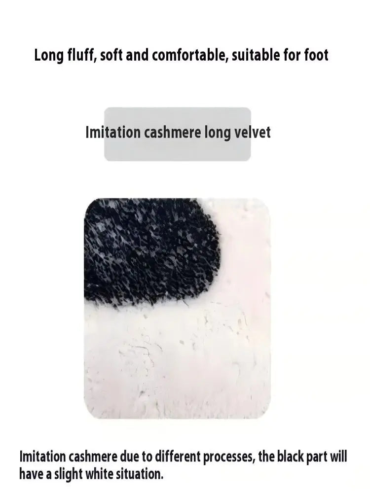 VIKAMA Green Carpet Living Room Shaped Cream Style 2025 New Plush Irregular Bedroom Bedside Floor Mats Home Decoration