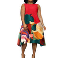 Women's Plus Size Sleeveless Midi Dress - Casual