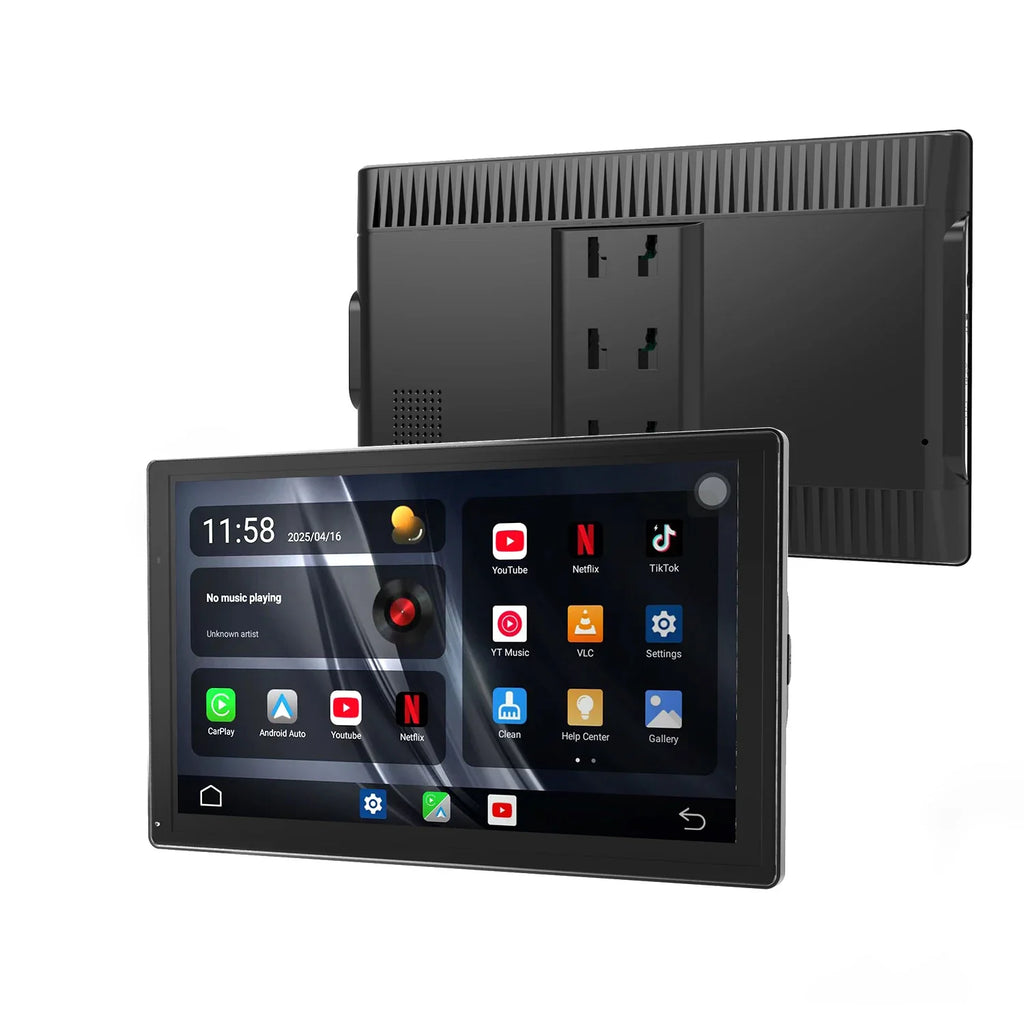 9 Inch Portable Wireless CarPlay Screen, Apple CarPlay and Android Auto Touch Display